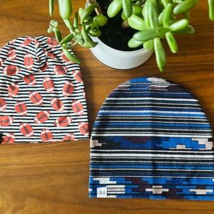 Set of two beanies - Football 🏈 & Blue Pattern